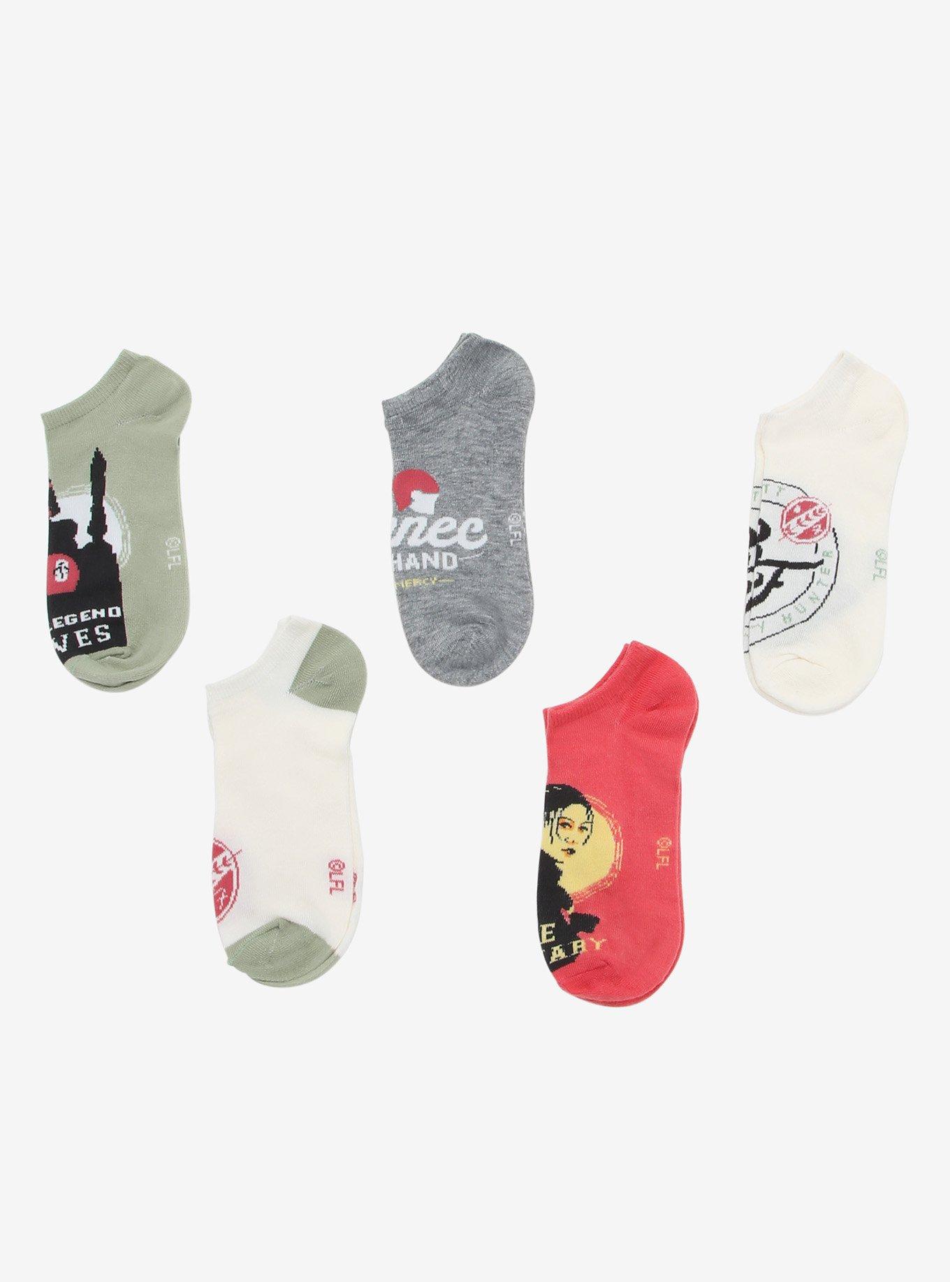 Star Wars Boba Fett & Fennec Shand No-Show Socks 5 Pair, , hi-res