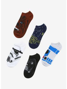 Star Wars Character No-Show Socks 5 Pair, , hi-res