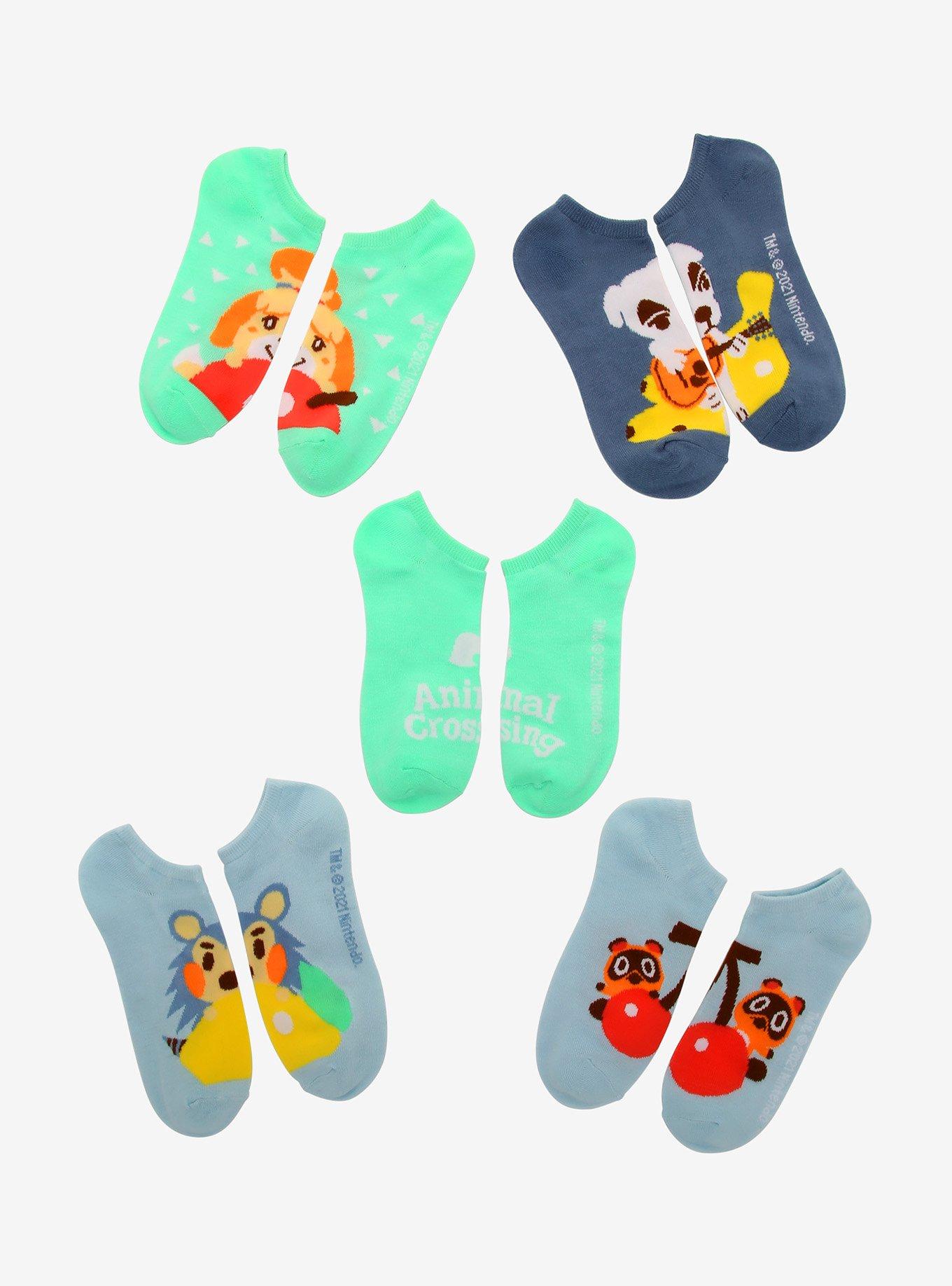 Animal Crossing Character Fruit No-Show Socks 5 Pair, , hi-res view 1