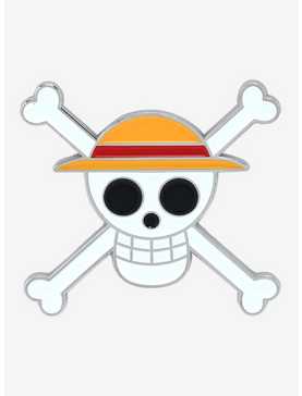 One Piece Jolly Roger Logo Enamel Pin - BoxLunch Exclusive, , hi-res