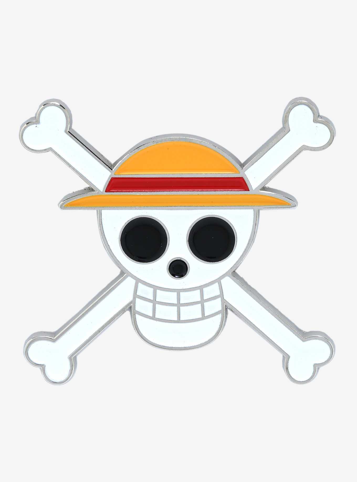 One Piece Jolly Roger Logo Enamel Pin - BoxLunch Exclusive, , hi-res