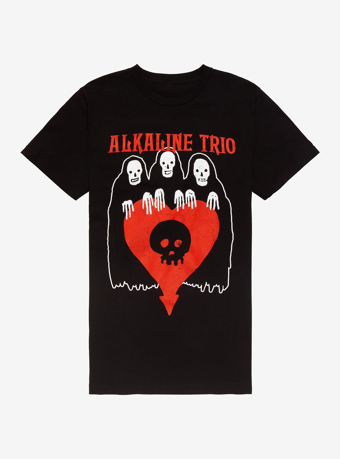 Alkaline Trio Heart Skull T-Shirt, BLACK, hi-res