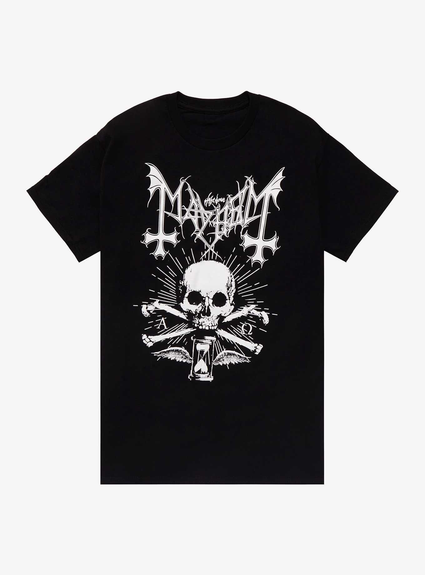 Mayhem Skull & Hourglass T-Shirt, , hi-res