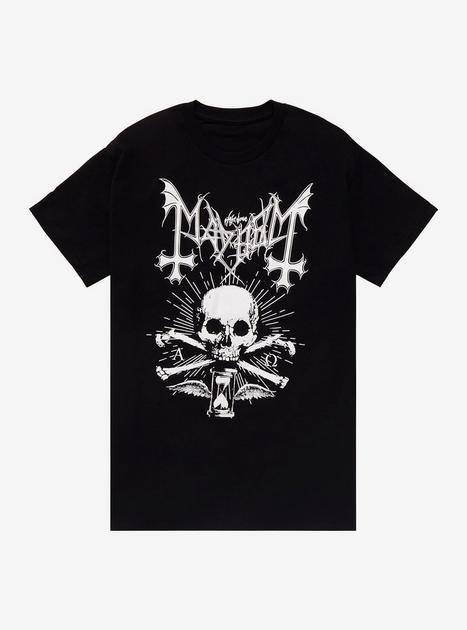 Mayhem Skull & Hourglass T-Shirt | Hot Topic