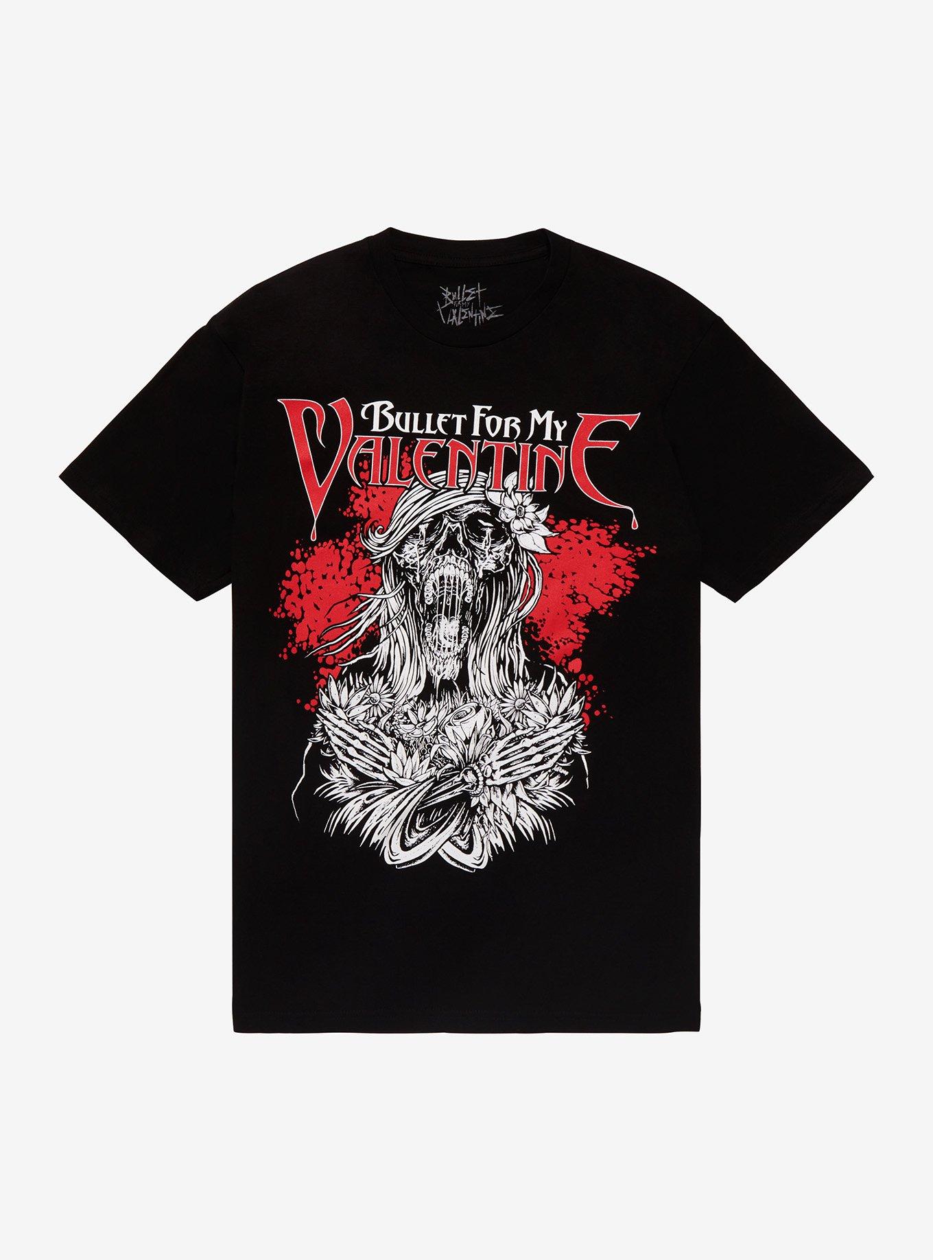 Bullet For My Valentine Flower Corpse T-Shirt, BLACK, hi-res