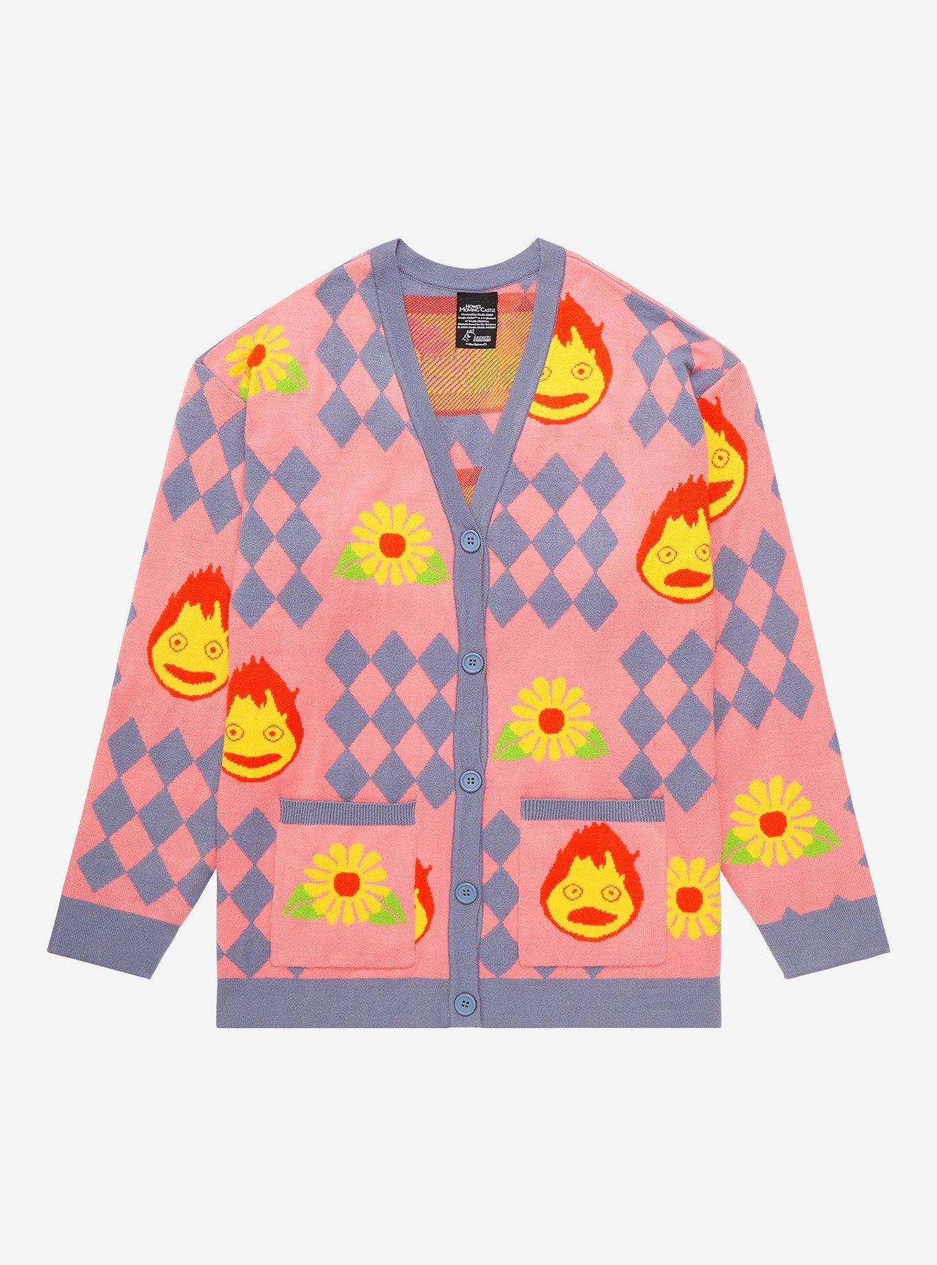 Studio Ghibli Howl's Moving Castle Howl's Diamonds & Calcifer Cardigan, MULTI, hi-res