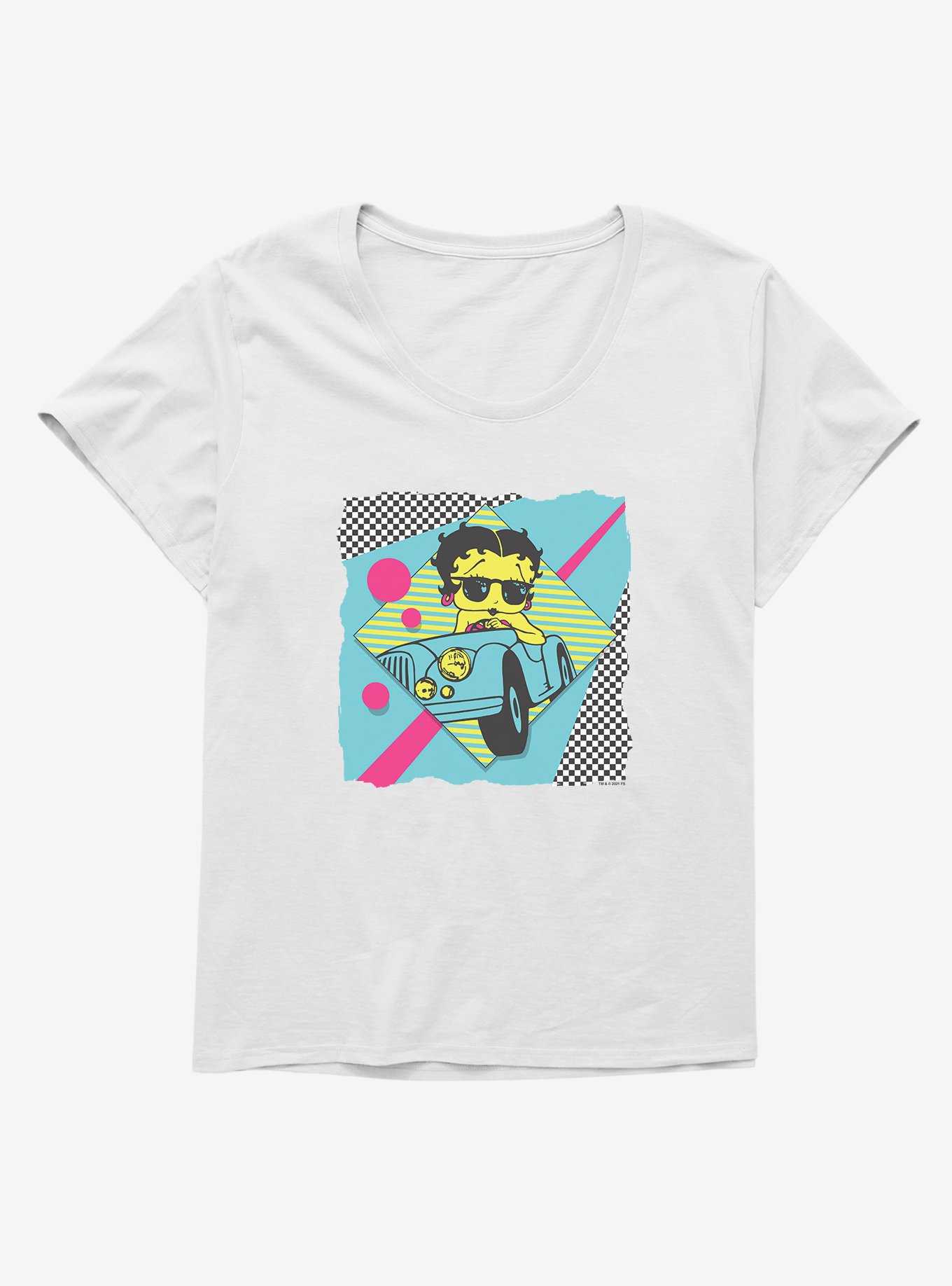 Betty Boop Driving Retro Girls T-Shirt Plus Size, , hi-res