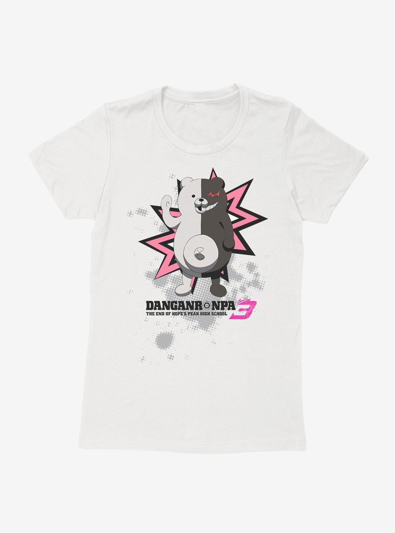 Danganronpa 3 Monokuma Standing Womens T-Shirt, WHITE, hi-res