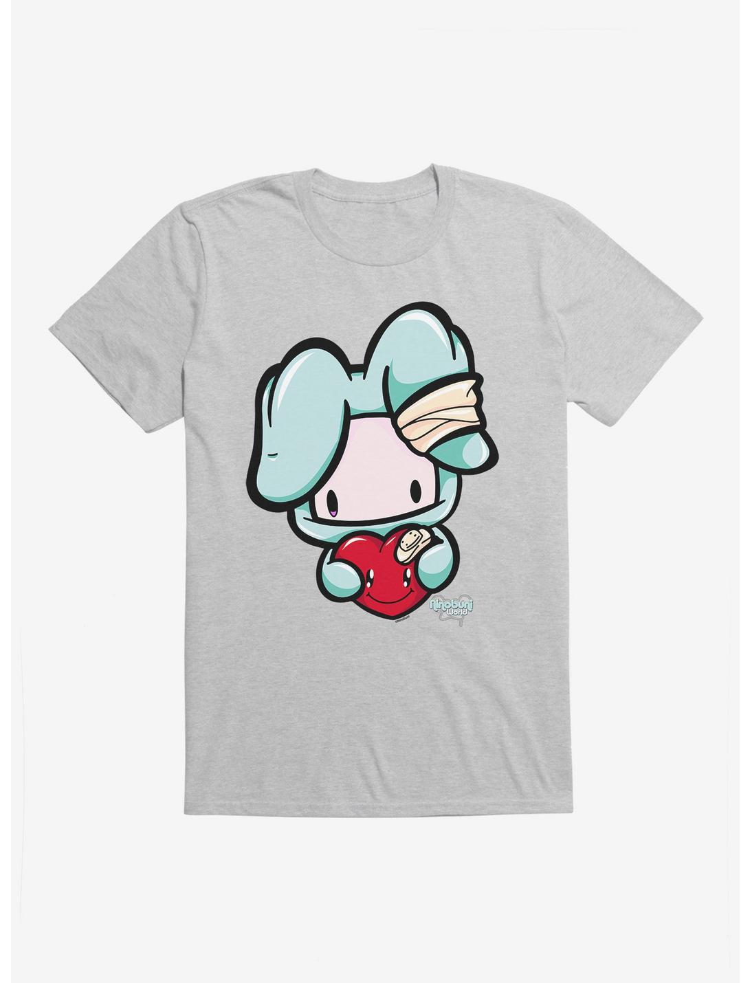HT Creators: Ninobuni Bandaged Heart T-Shirt, HEATHER GREY, hi-res