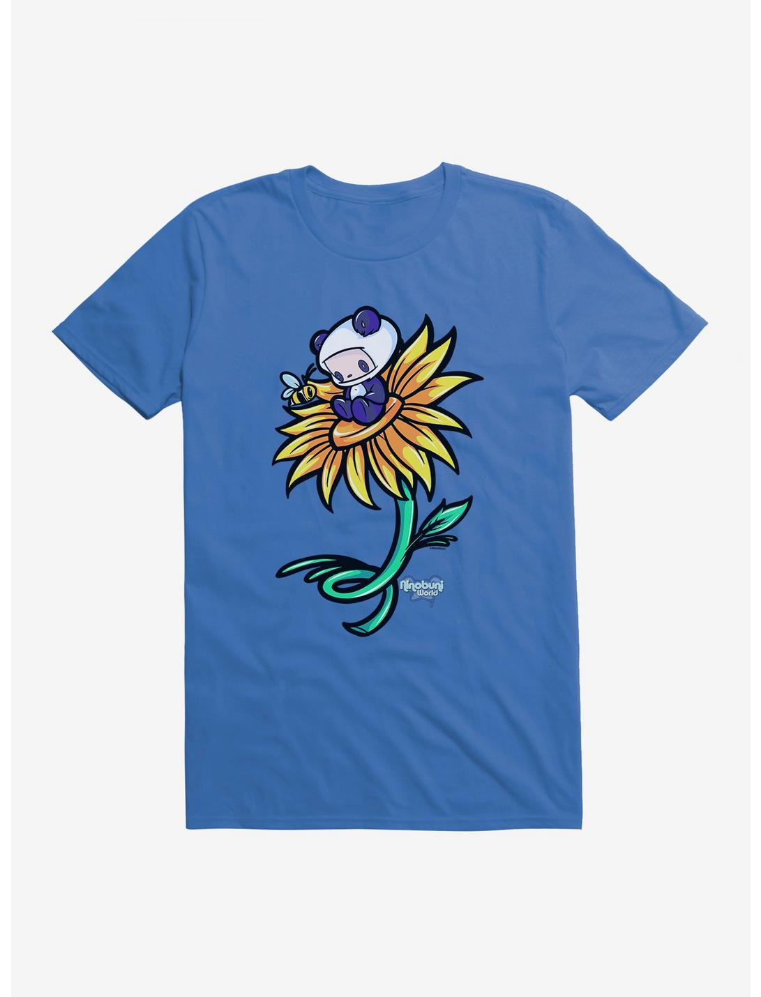 HT Creators: Ninobuni Sunflower Panda T-Shirt, ROYAL BLUE, hi-res