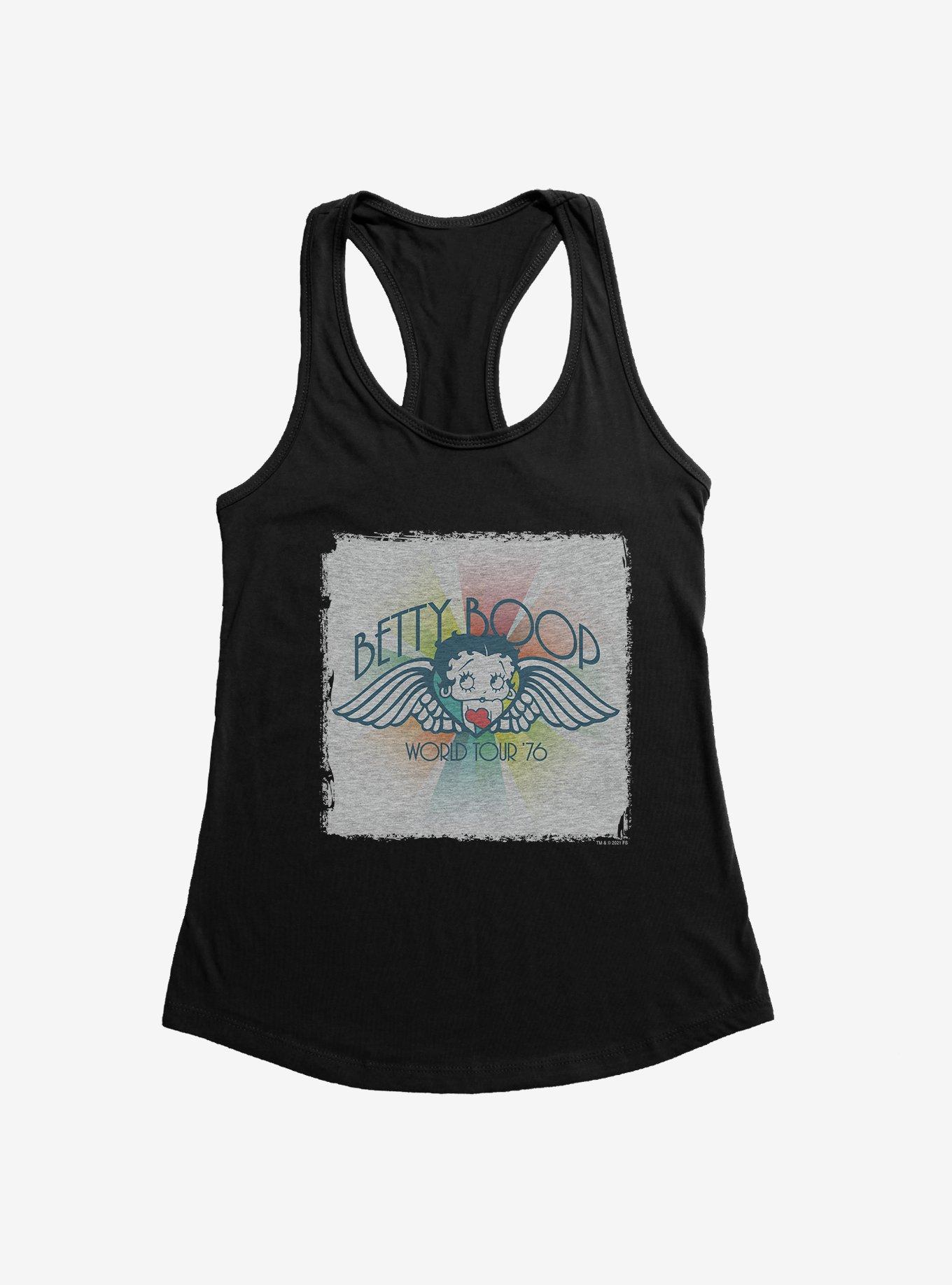 Betty Boop World Tour '76 Girls Tank, BLACK, hi-res