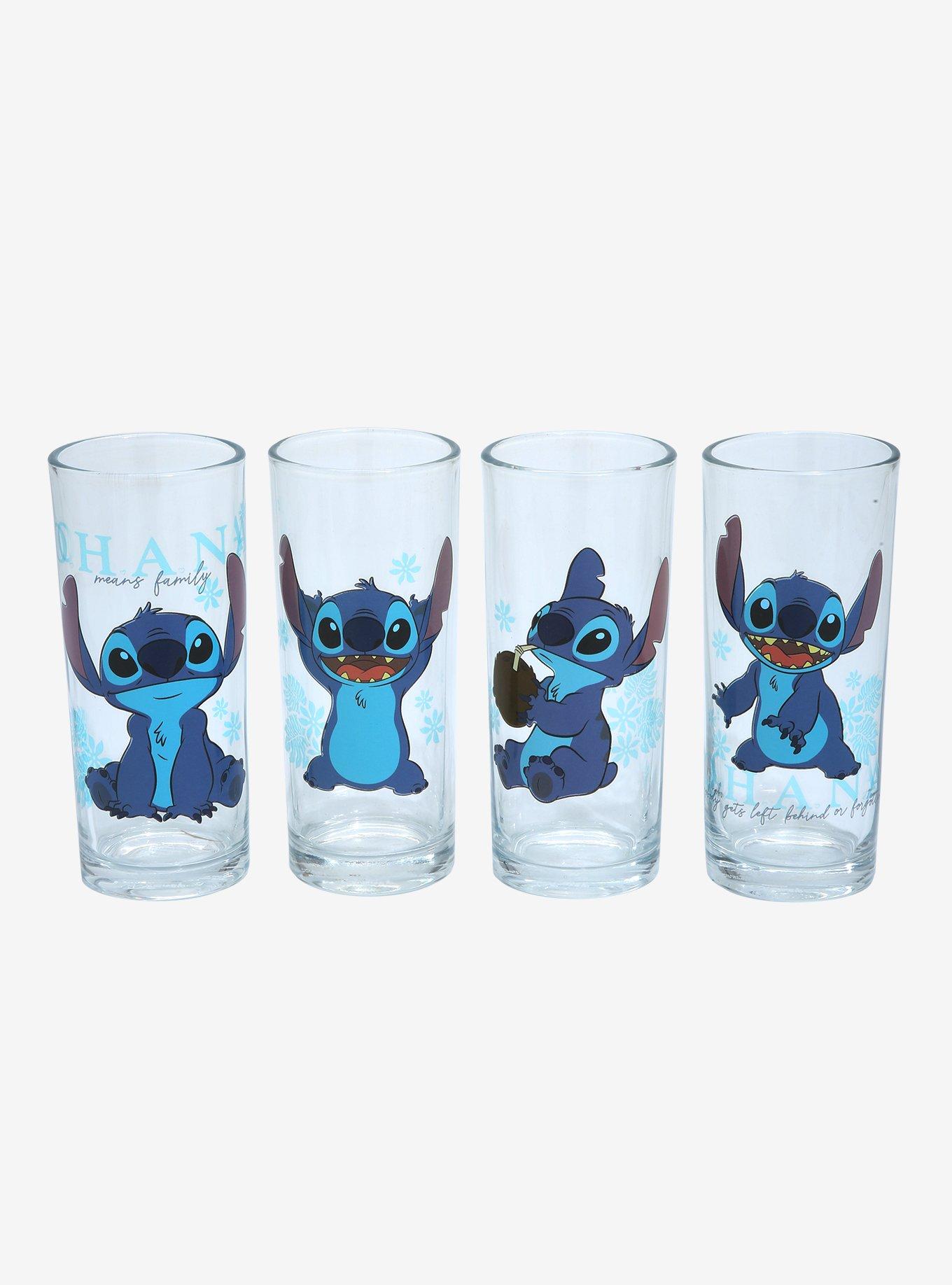 Disney Lilo & Stitch Blue Ohana Stitch Glass Cup Set, , hi-res