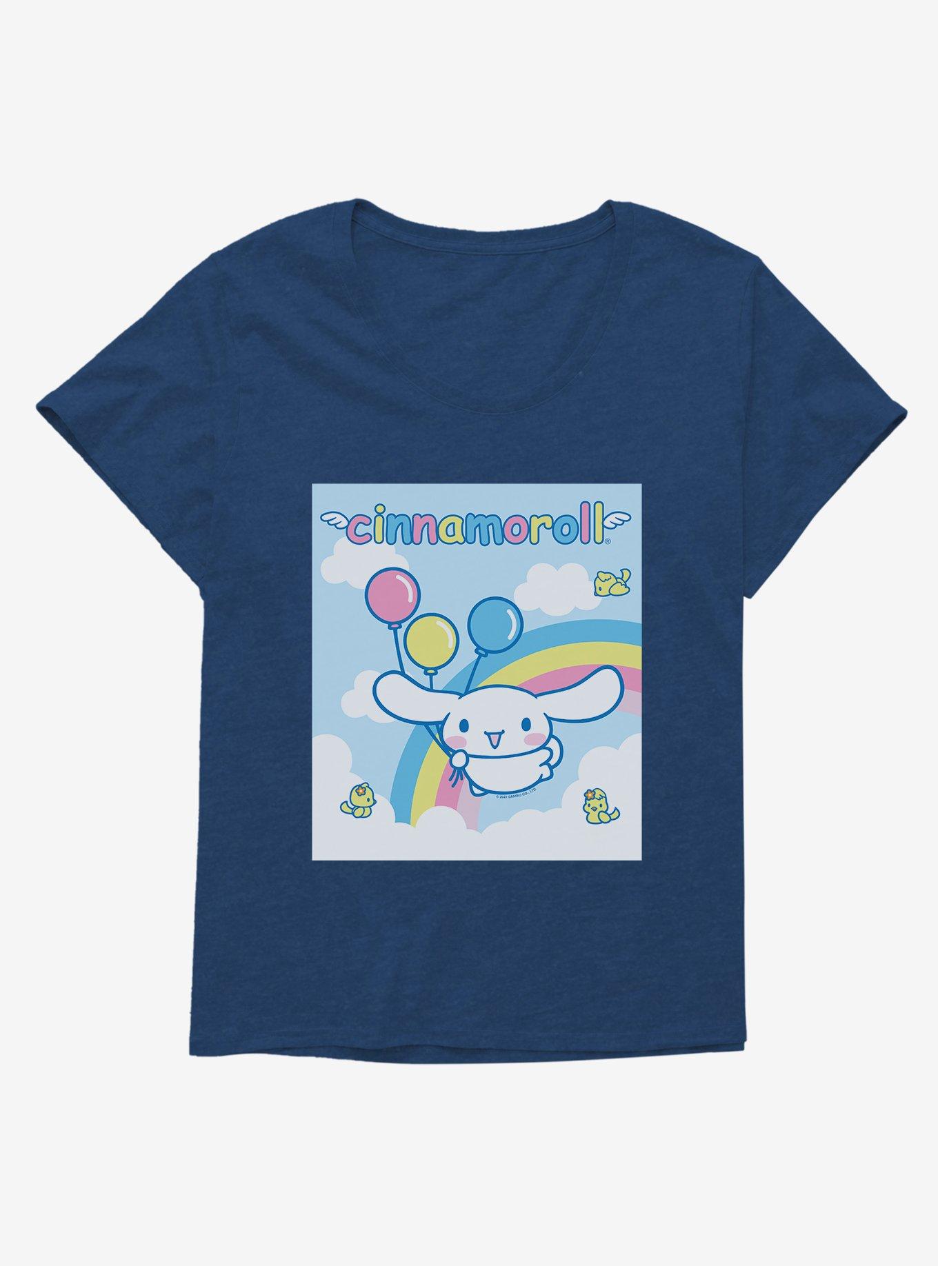 Cinnamoroll Balloons And Rainbow Girls T-Shirt Plus
