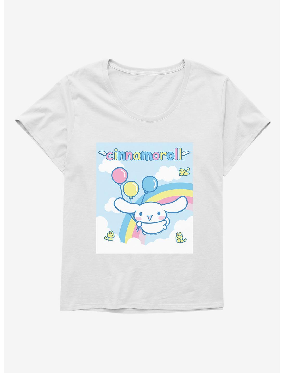 Cinnamoroll Balloons And Rainbow Girls T-Shirt Plus Size, , hi-res