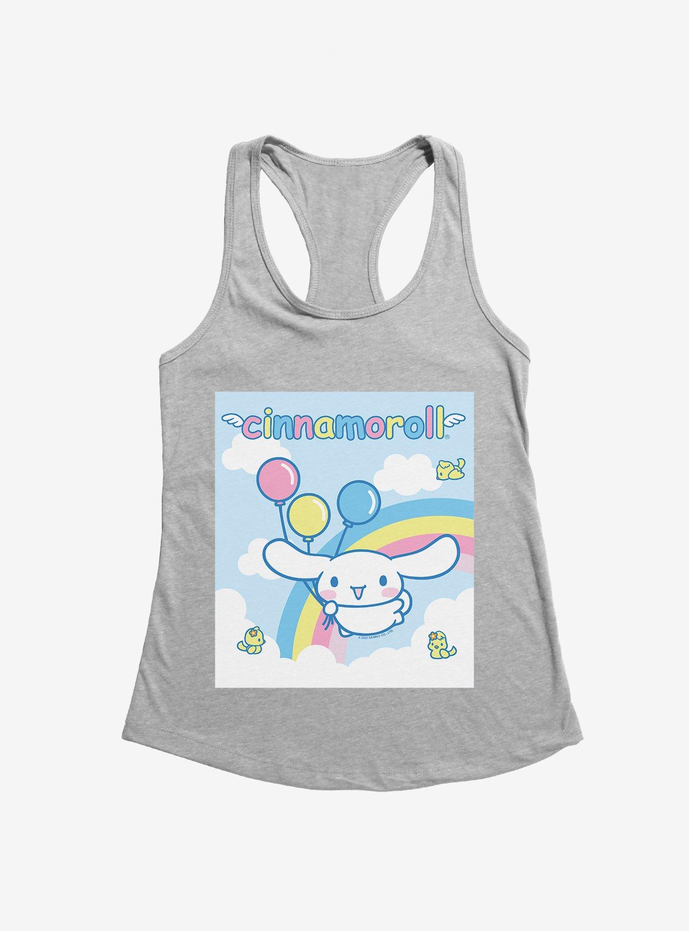 Cinnamoroll Balloons And Rainbow Girls Tank, HEATHER, hi-res