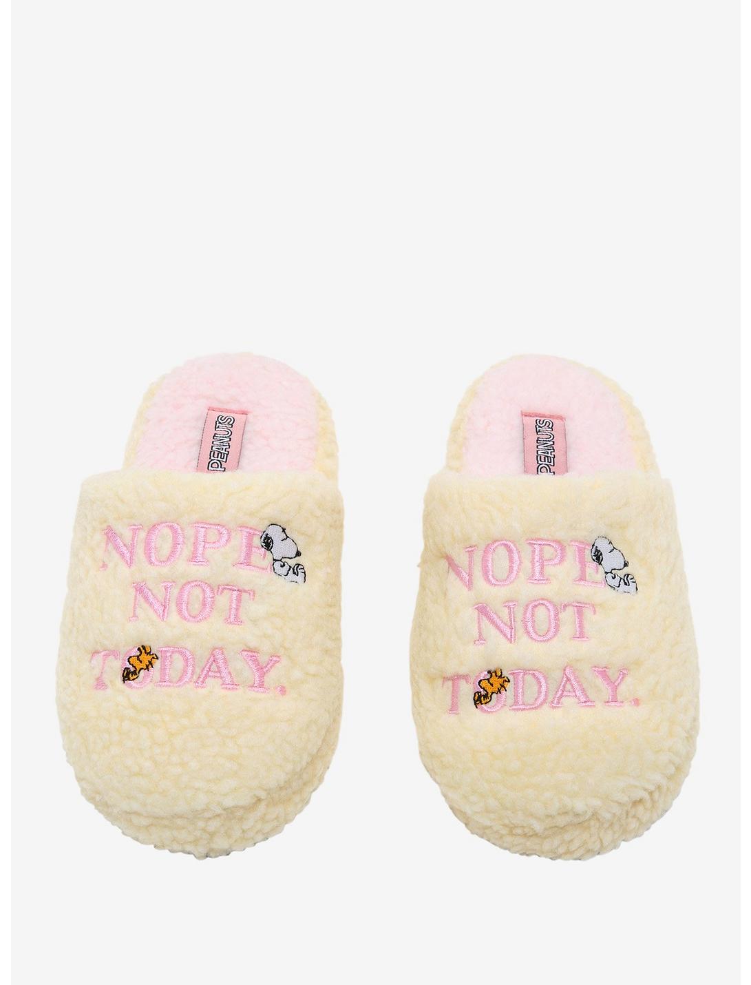 Peanuts Nope, Not Today Plush Slippers, MULTI, hi-res