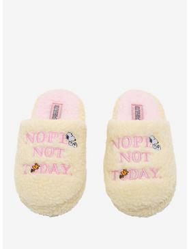 Peanuts Nope, Not Today Plush Slippers, , hi-res