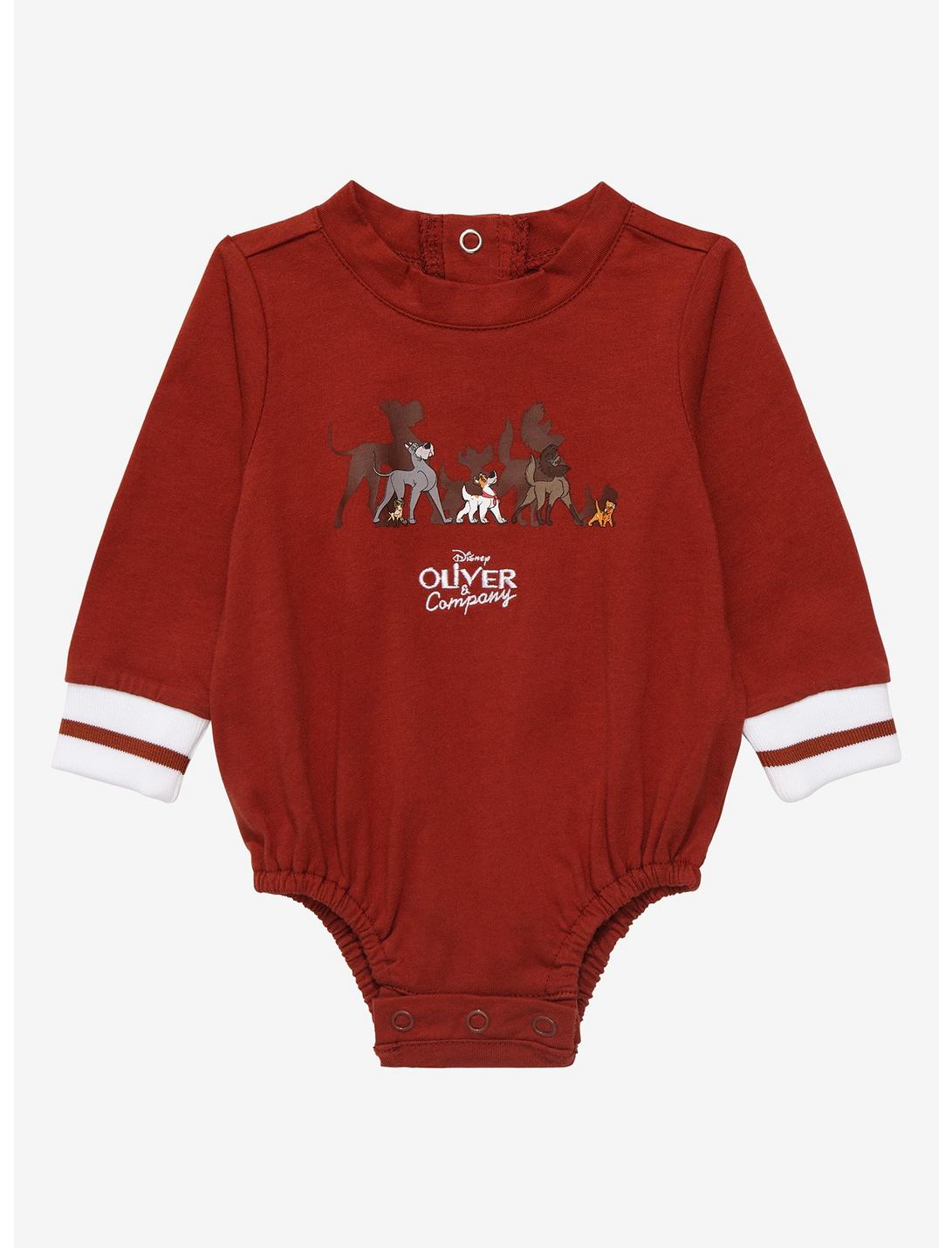 Disney Oliver & Company Group Portrait Infant One-Piece - BoxLunch Exclusive, COFFEE BEAN, hi-res