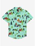 Our Universe Disney A Goofy Movie Camping Scenes Toddler Woven Button-Up - BoxLunch Exclusive, GREEN, hi-res