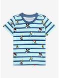 Disney Mickey Mouse & Friends Striped Toddler T-Shirt - BoxLunch Exclusive, BLUE STRIPE, hi-res