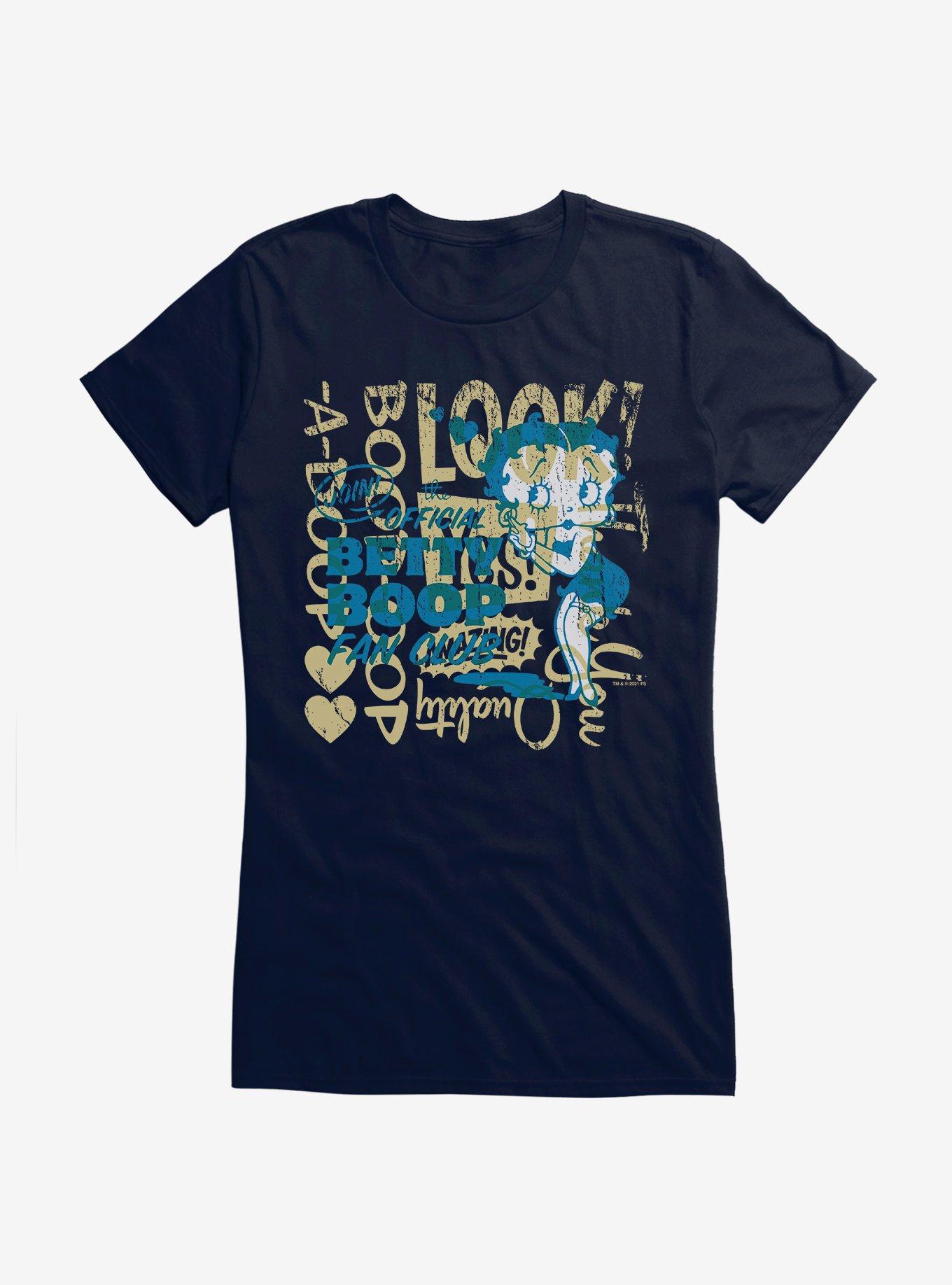 Betty Boop Official Fan Club Girls T-Shirt, NAVY, hi-res