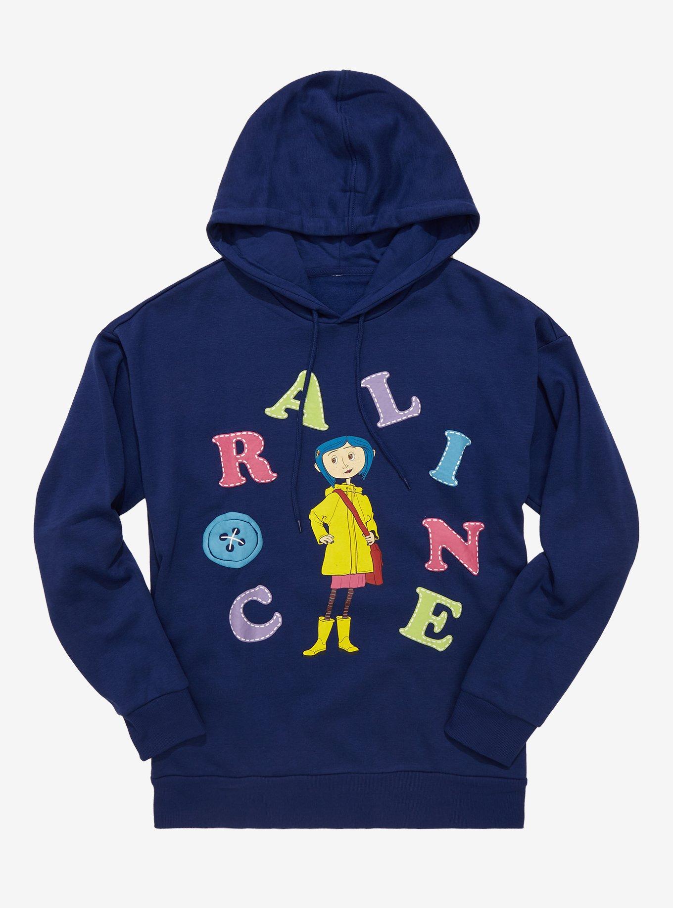 Coraline Coraline Jones Letter Portrait Hoodie - BoxLunch Exclusive , NAVY, hi-res