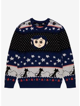 Coraline Icons Holiday Sweater - BoxLunch Exclusive , , hi-res