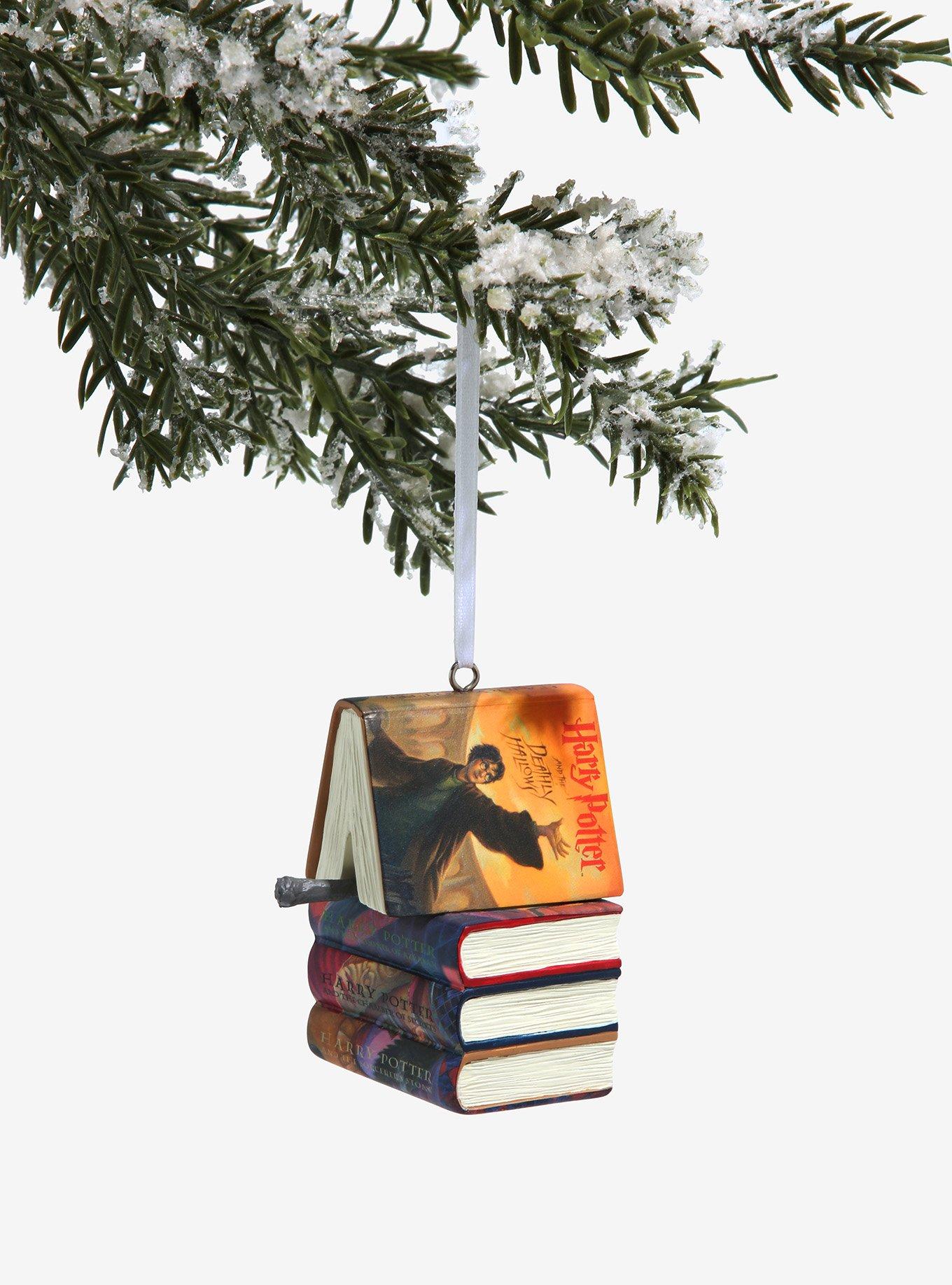 Hallmark Harry Potter Stacked Books With Wand Ornament, , hi-res