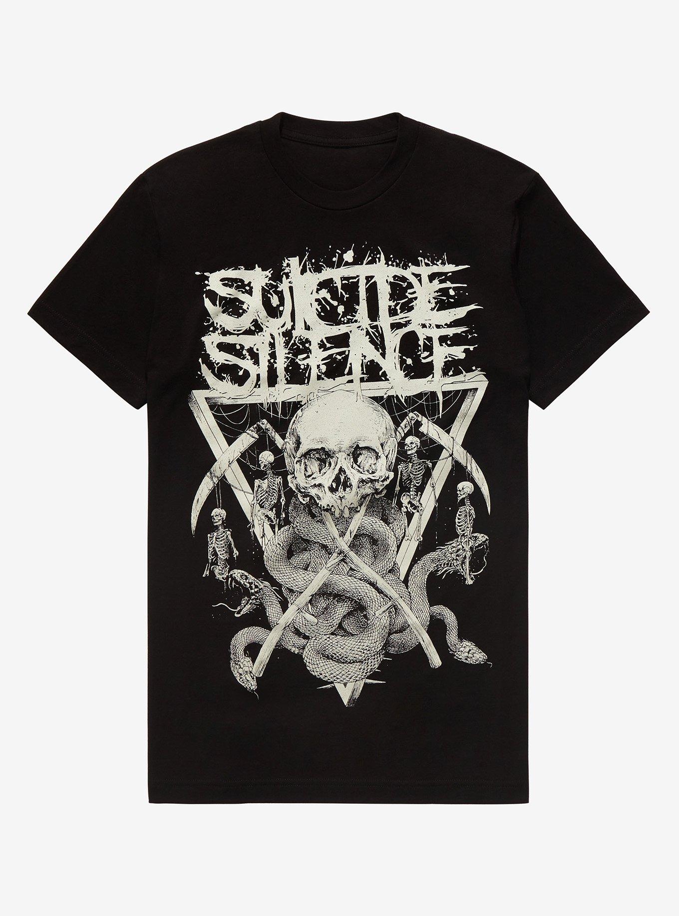 Suicide Silence Skull Scythe T-Shirt, BLACK, hi-res