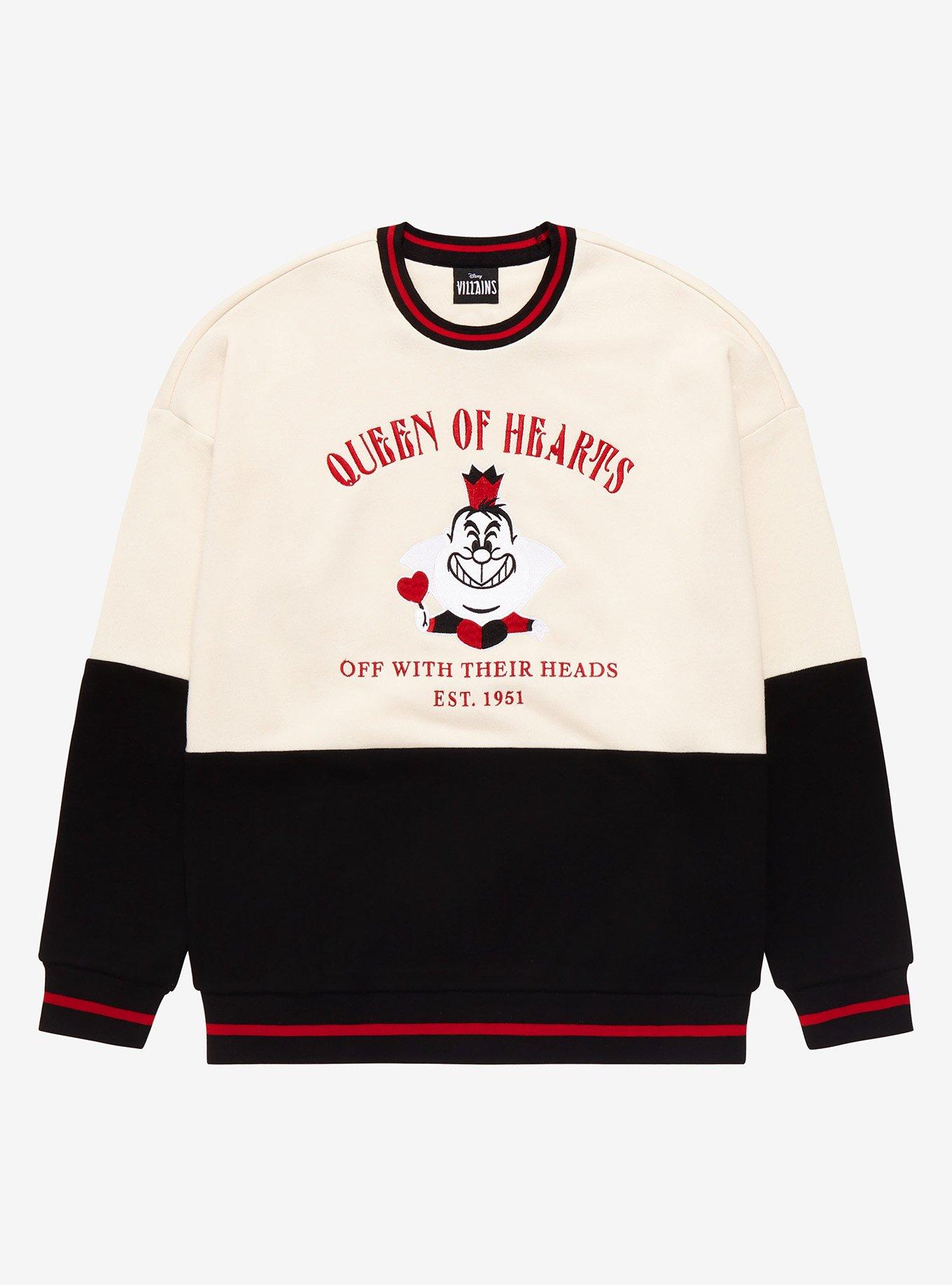 Disney Villains Alice in Wonderland Queen of Hearts Panel Crewneck BoxLunch Exclusive