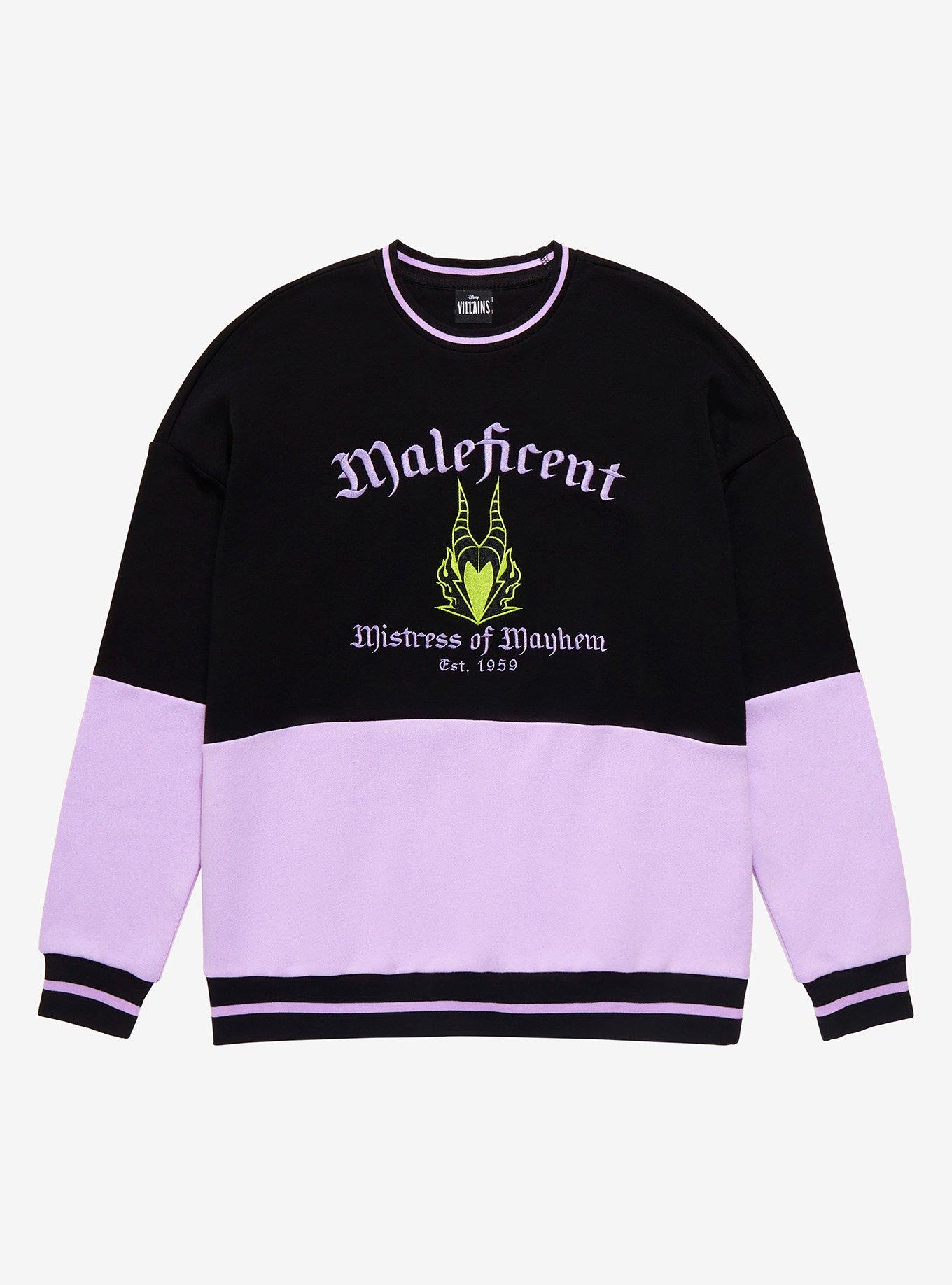 Disney Sleeping Beauty Maleficent Panel Crewneck - BoxLunch