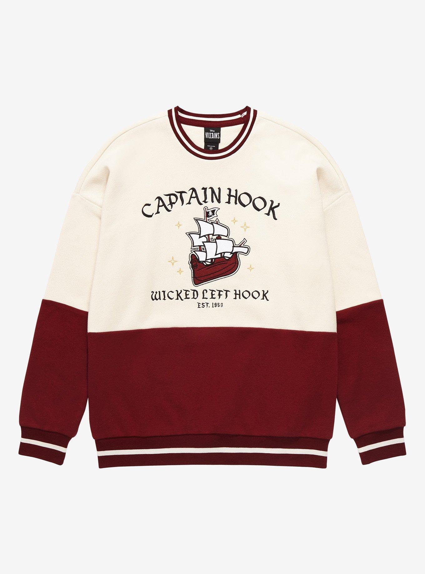 Disney Peter Pan Captain Hook Panel Crewneck - BoxLunch Exclusive , MULTI, hi-res