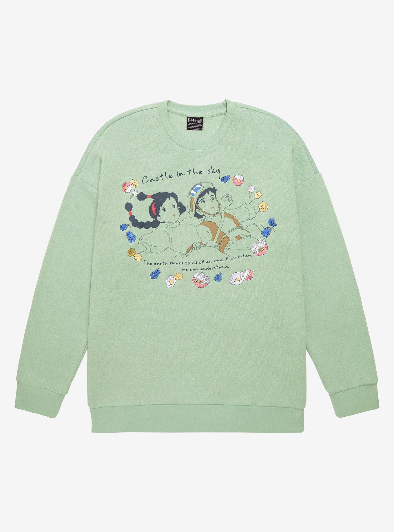 Studio Ghibli Castle in the Sky Sheeta and Pazu Floral Crewneck - BoxLunch  Exclusive