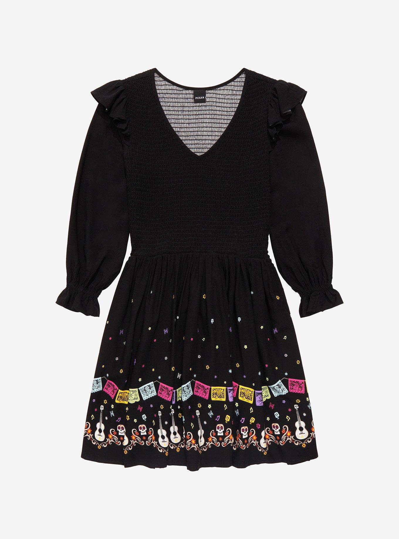 Disney Pixar Coco Guitars & Icons Women's Dress - BoxLunch Exclusive, , hi-res