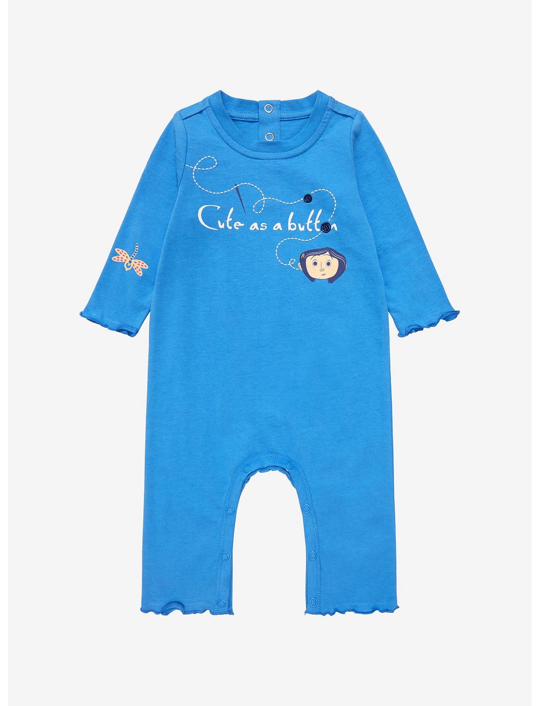Coraline Cute as a Button Infant One-Piece - BoxLunch Exclusive, LIGHT BLUE, hi-res