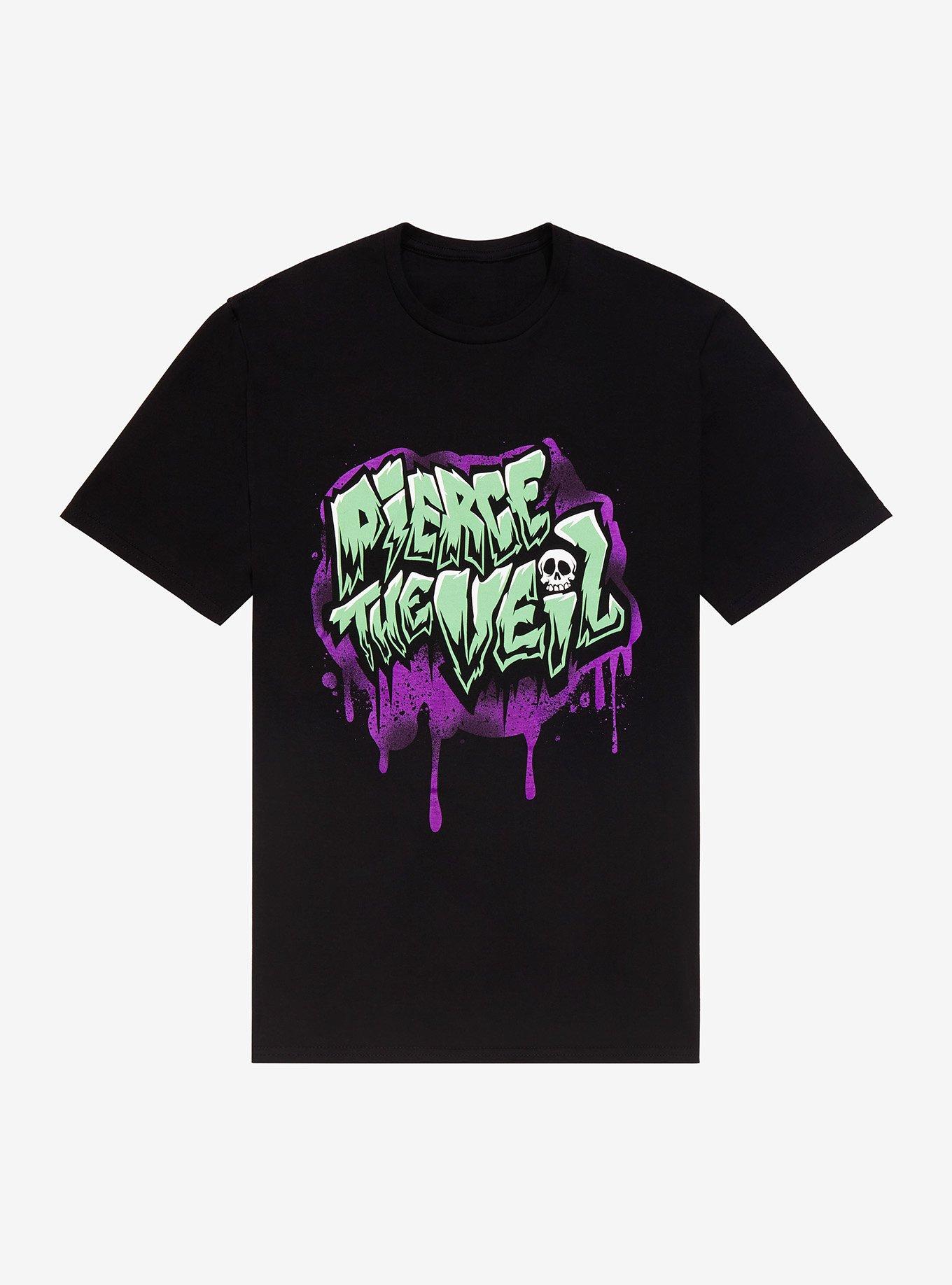 Pierce The Veil Drip Logo T-Shirt, BLACK, hi-res