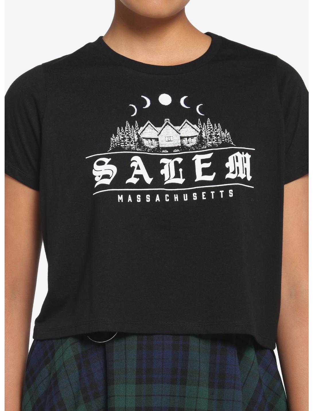 Salem House Girls Crop T-Shirt, BLACK, hi-res