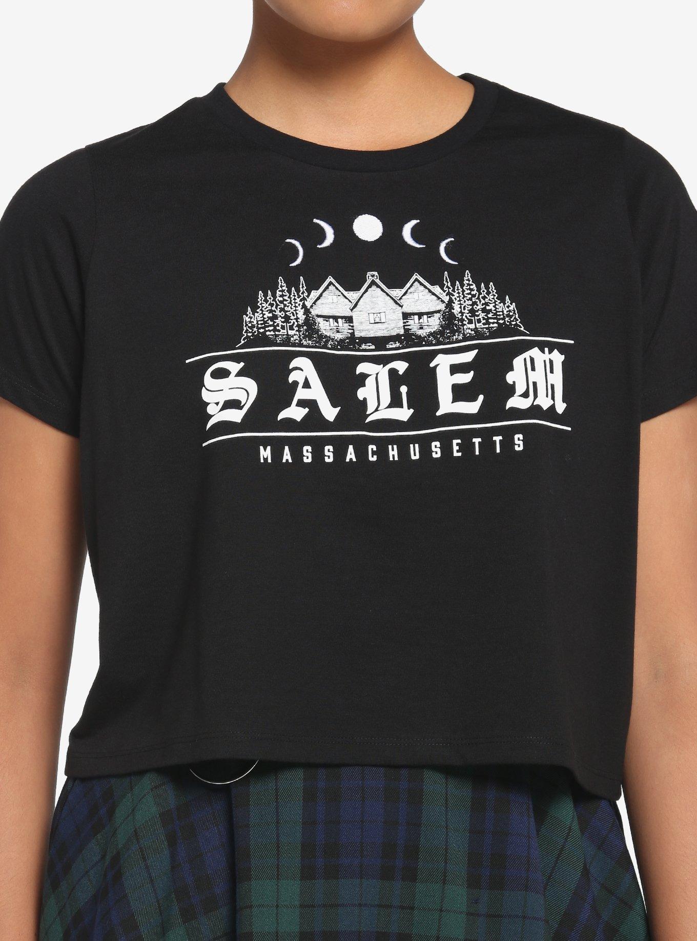Salem House Girls Crop T-Shirt, BLACK, hi-res