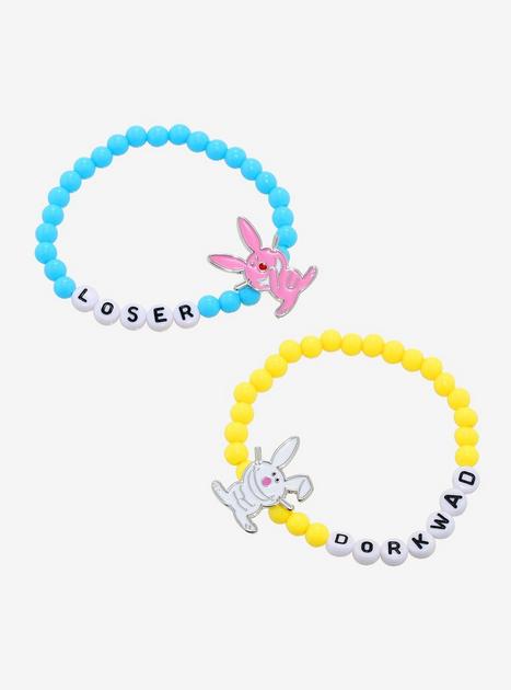 It's Happy Bunny Dork Loser Best Friend Bracelet Set | Hot Topic