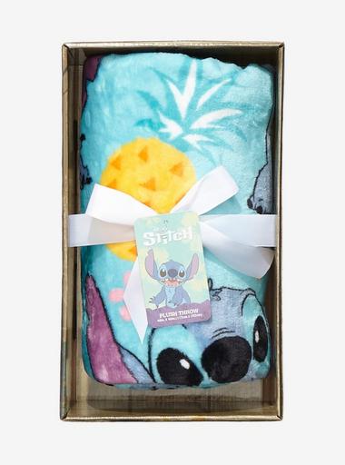 Disney Lilo And Stitch Stitch Throw Blanket Manta Plaid bonus water bottle