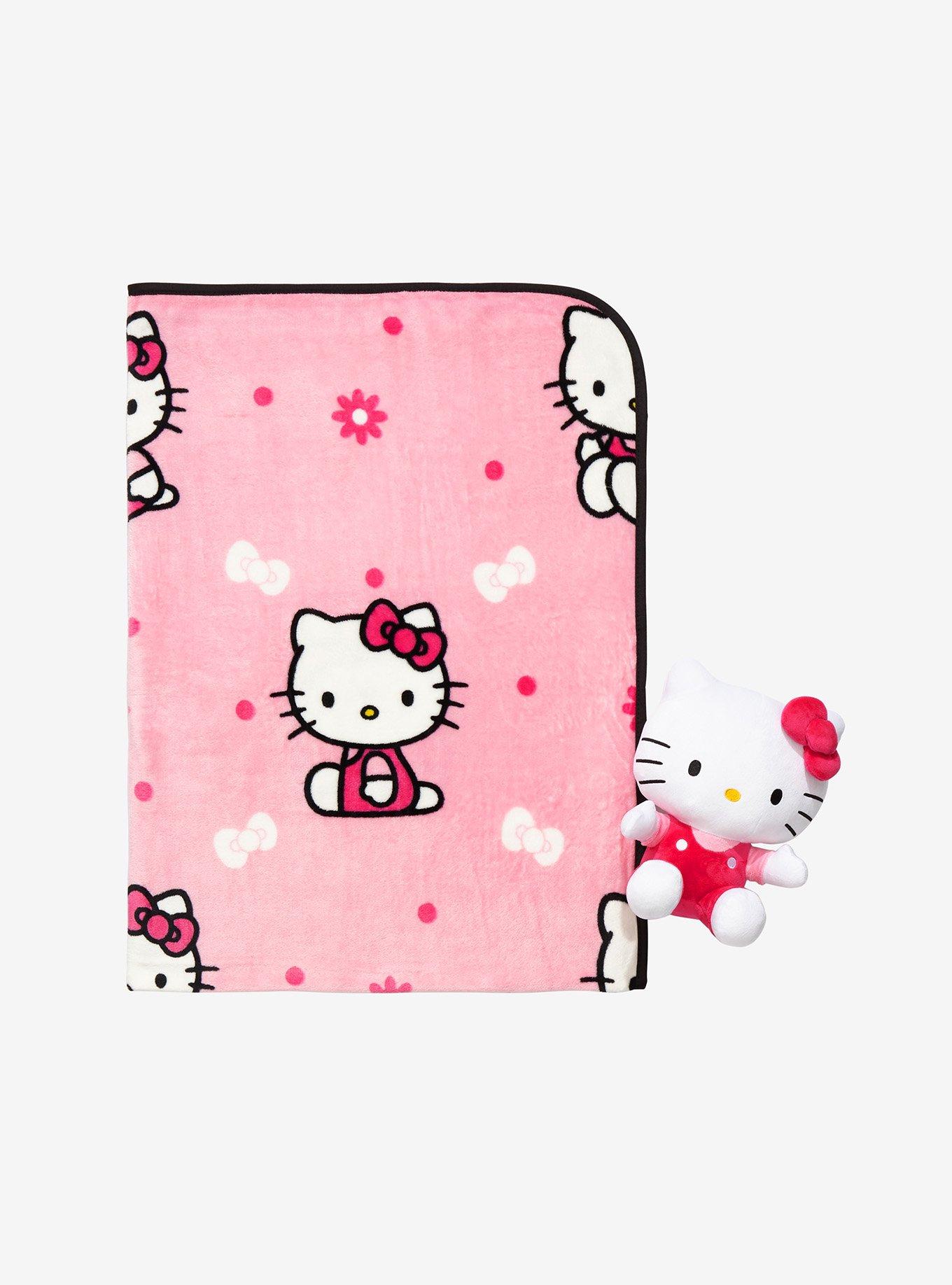 Hello Kitty - Plush Throw Blanket (White w/ Stars) – GiantRobotStore