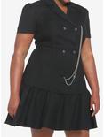Hardware Chain Double-Breasted Blazer Dress Plus Size, BLACK, hi-res