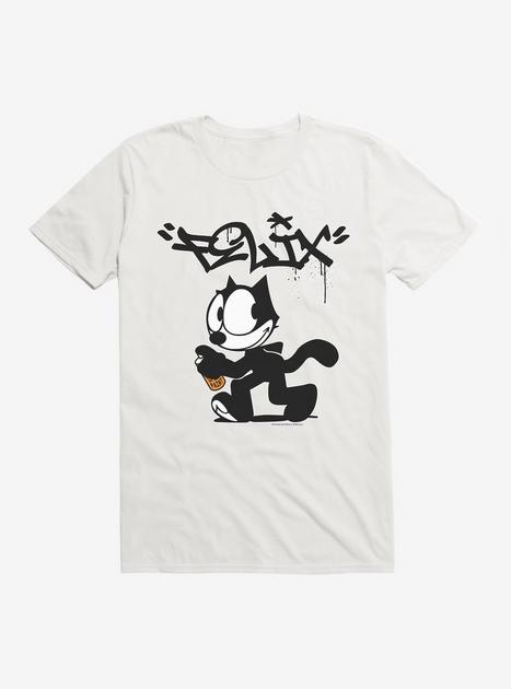 Felix The Cat Spray Painting Felix T-Shirt - WHITE | Hot Topic