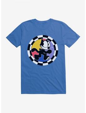 Felix The Cat Circular Checkers T-Shirt, ROYAL BLUE, hi-res