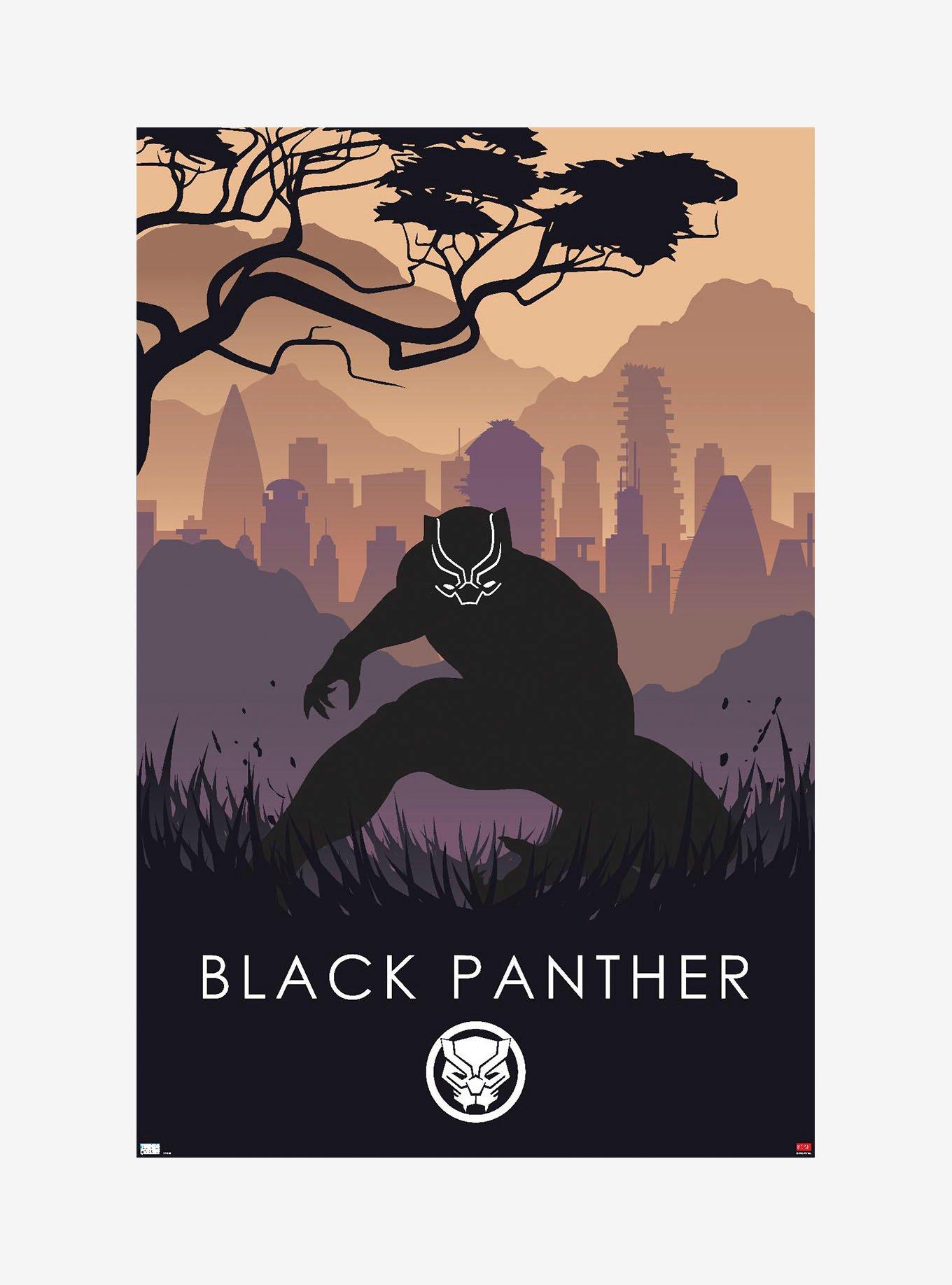 Marvel Black Panther Silhouette Poster, , hi-res