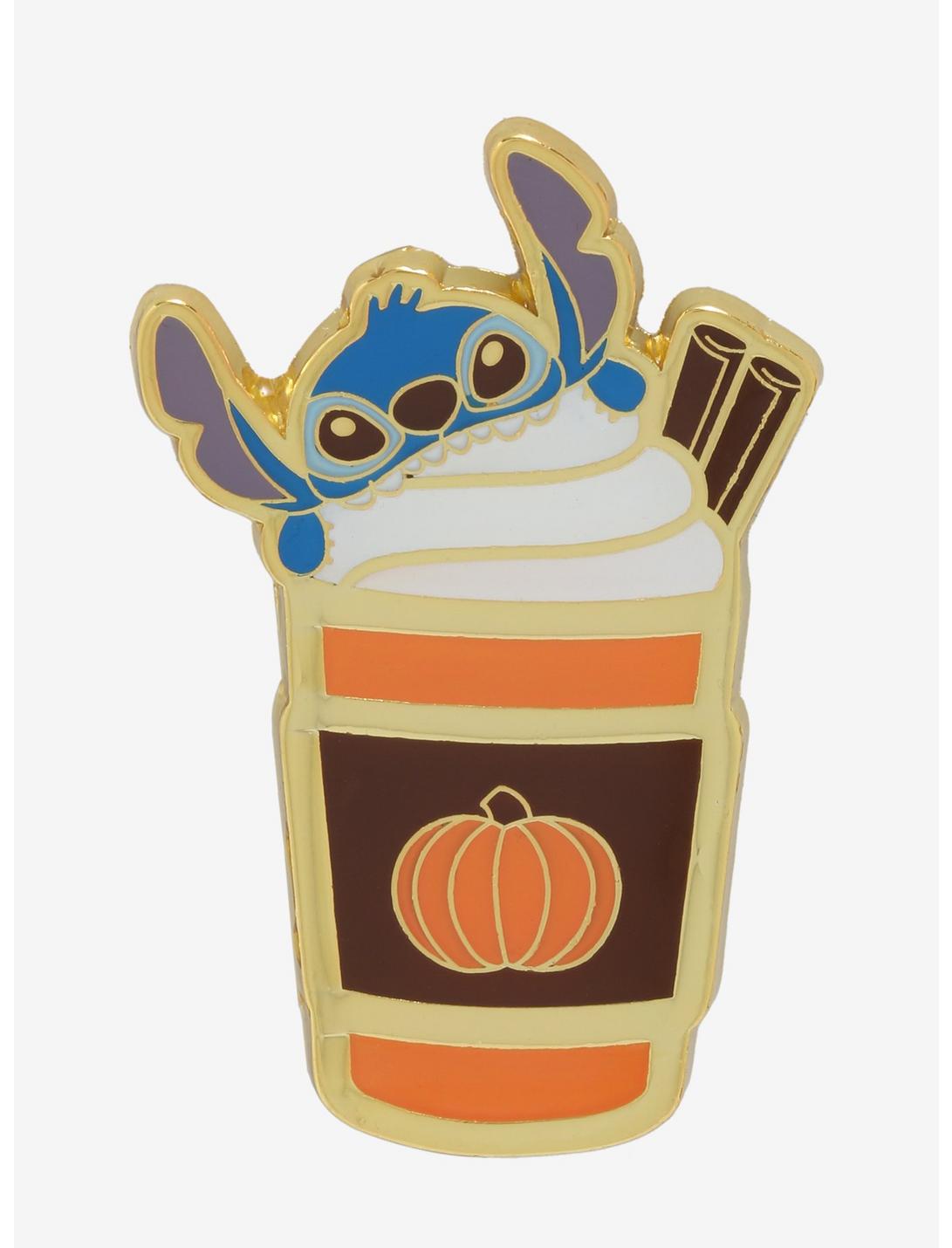 Loungefly Disney Lilo & Stitch Stitch Pumpkin Spice Latte Enamel Pin - BoxLunch Exclusive, , hi-res