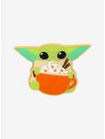 Loungefly Star Wars The Mandalorian Grogu Pumpkin Spice Latte Enamel Pin - BoxLunch Exclusive, , hi-res