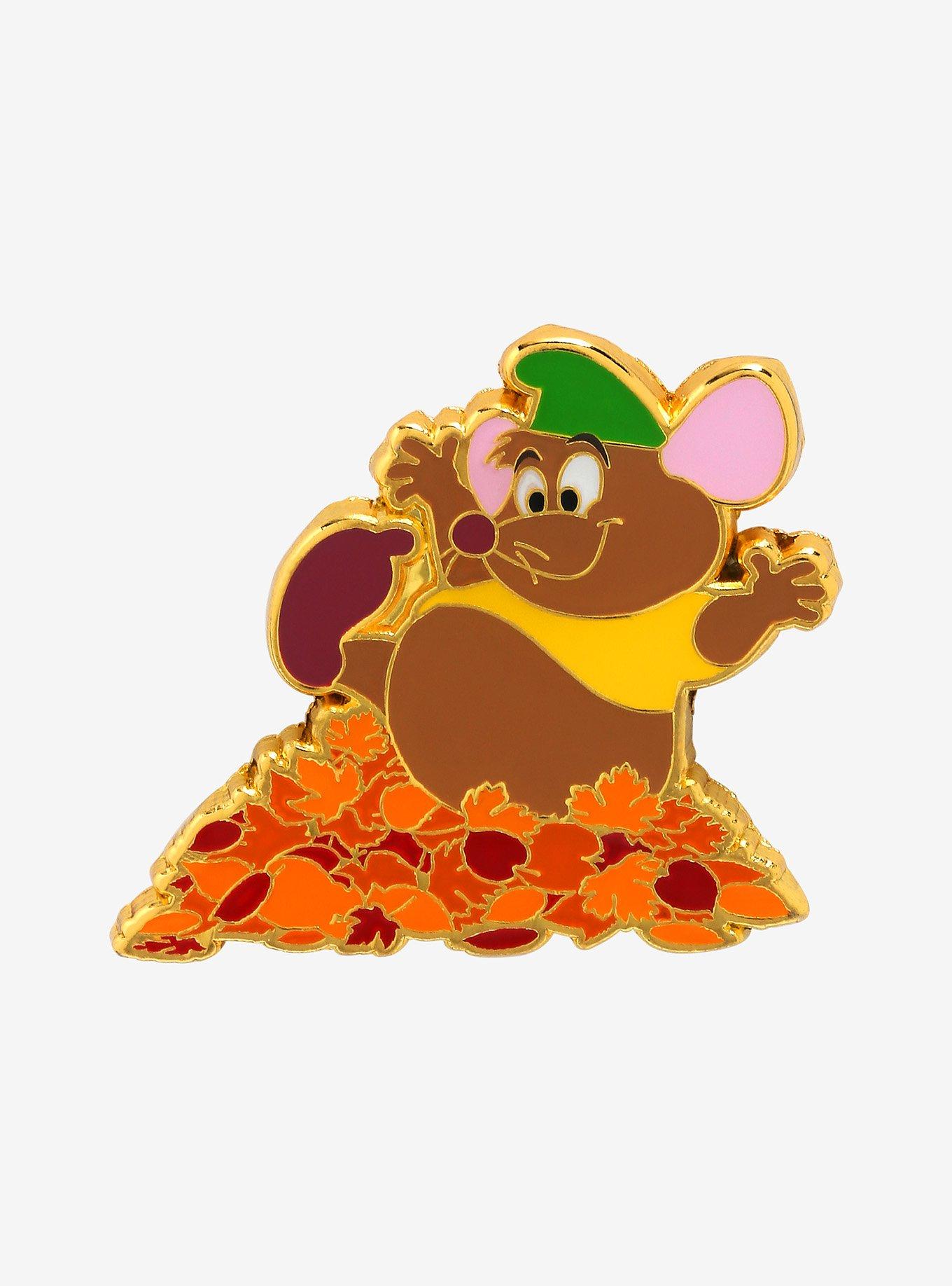 Loungefly Disney Cinderella Gus Fall Leaves Enamel Pin, , hi-res