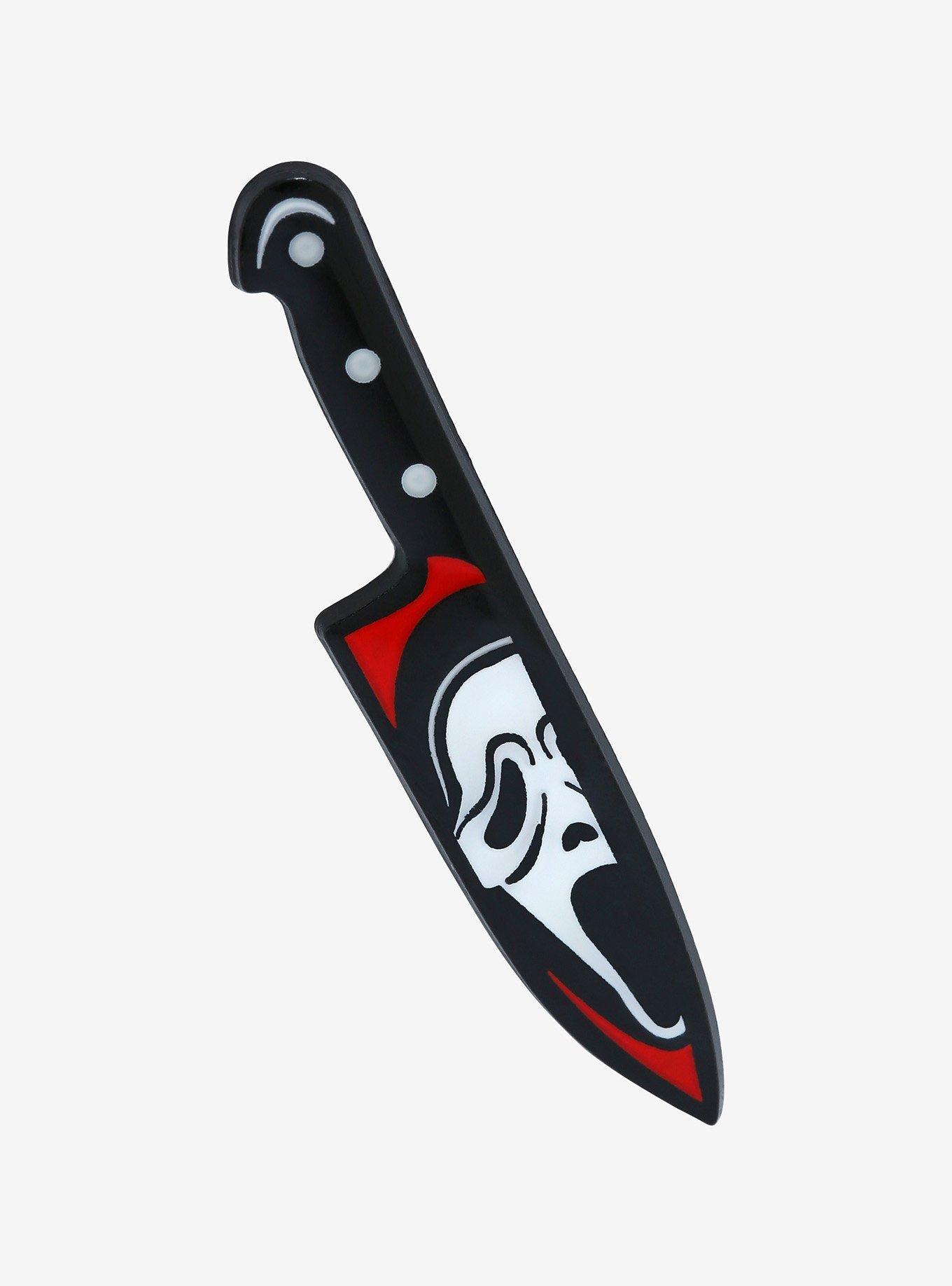 Ghost Face Knife Portrait Enamel Pin - BoxLunch Exclusive, , hi-res