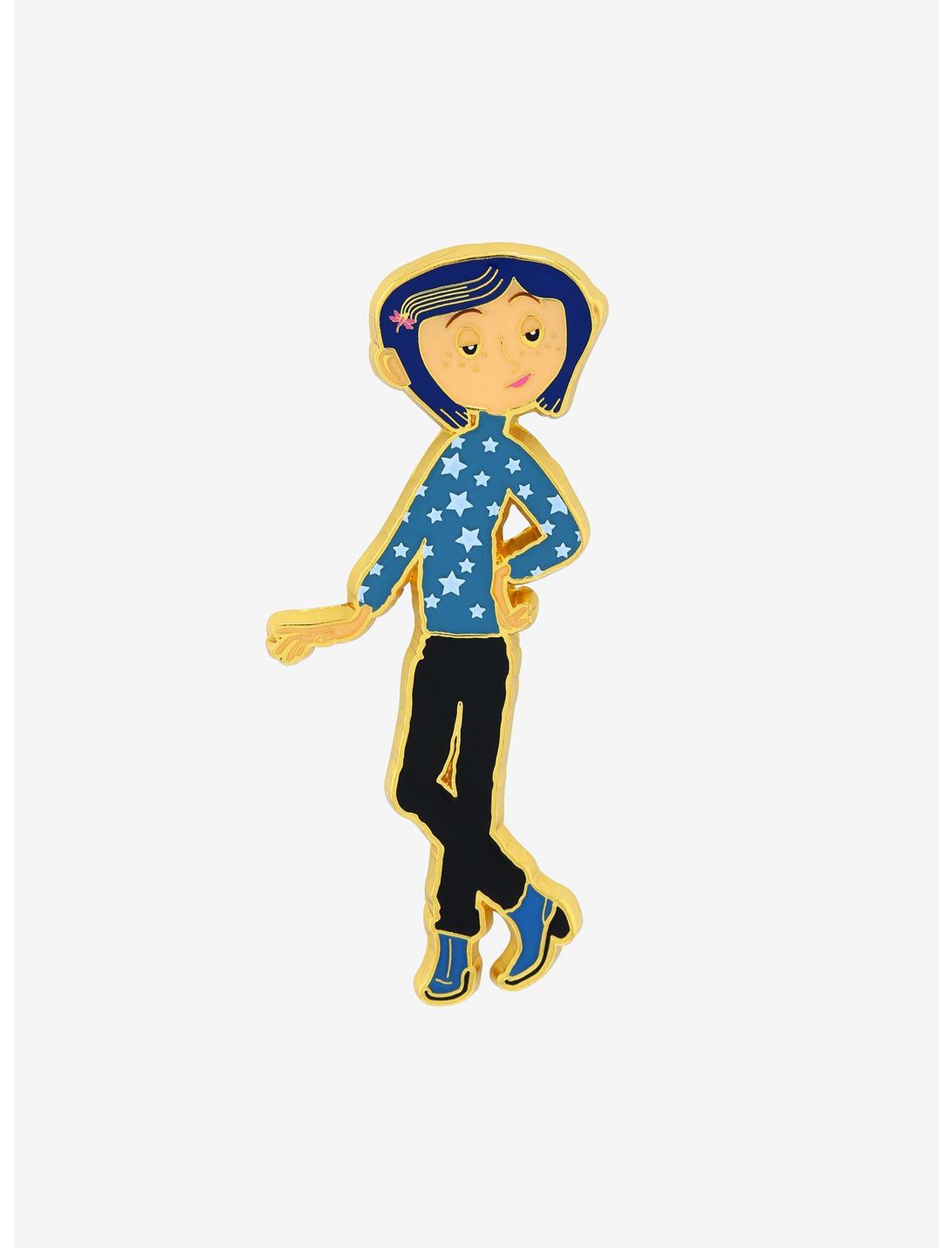 Coraline Star Sweater Portrait Enamel Pin - BoxLunch Exclusive, , hi-res